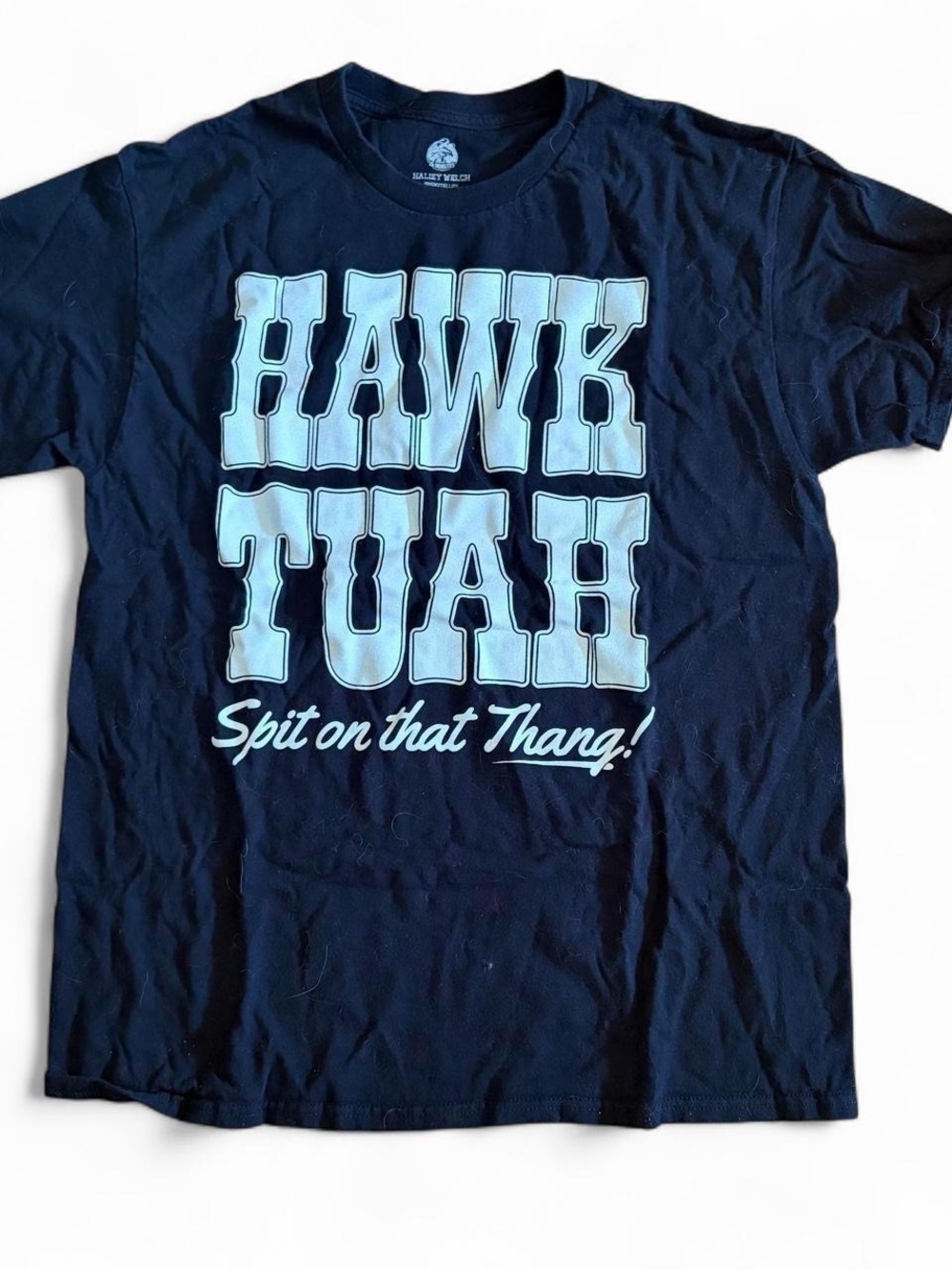 Haliey Welch Hawk Tuah Spit on that Thang T-shirt tee black cotton shirt Sz M